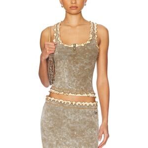 Diesel Ribbed Brown Tank Top Size M